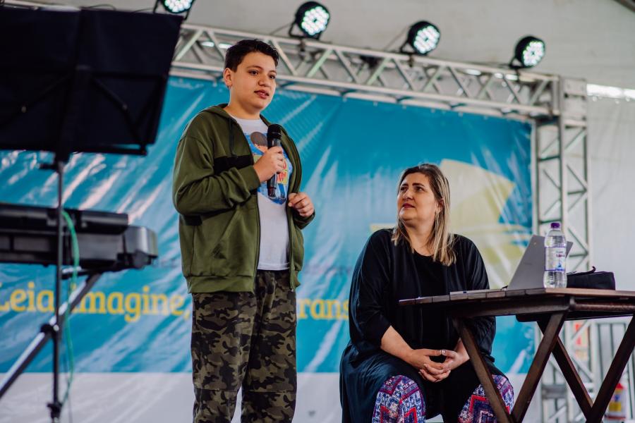 Josué Stein Pedroso conversou com estudantes na segunda