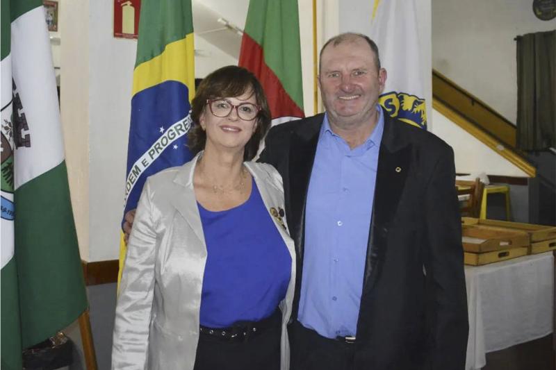 Presidente Marinéti Link e vice-presidente Volmir Muller (Fotos: Divulgação)