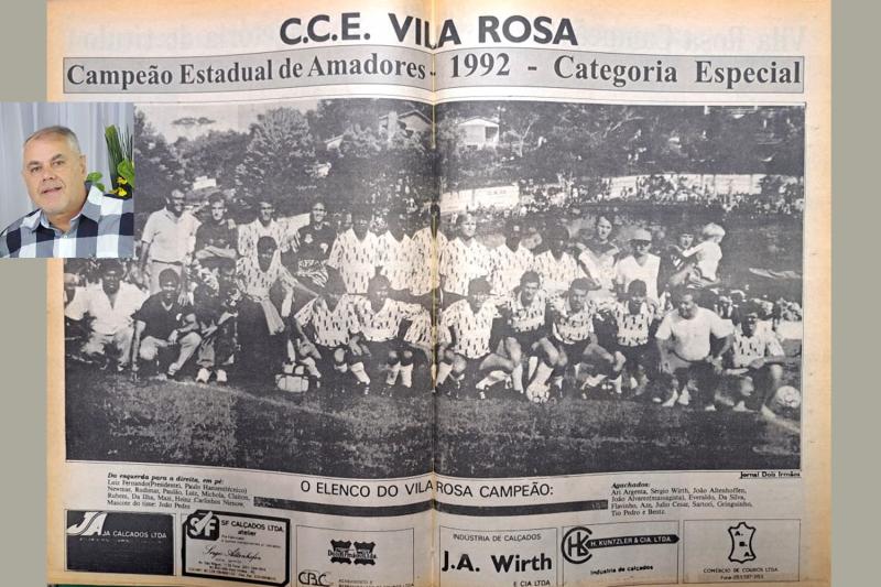 Pôster do Vila Rosa campeão amador em 1992
