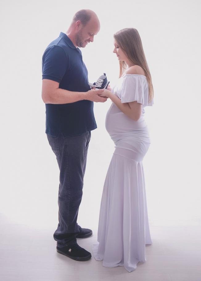 Marciane Diel e Geremias Backes Graeff ansiosos à espera do seu menino (Foto: Ana Pasqualina Fotografias)