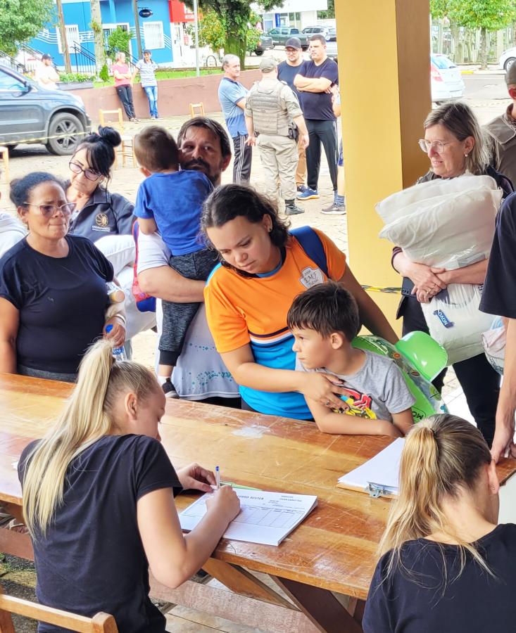 Morro Reuter também está recebendo desabrigados (Foto: Miguel Eich/PMMR)