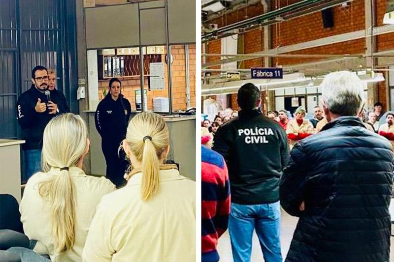 Polícia Civil realiza palestra sobre violência doméstica para funcionários de empresa