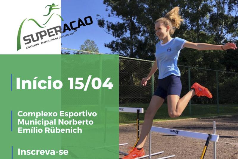 Projeto Atletismo Superação de Dois Irmãos oferece 150 vagas gratuitas