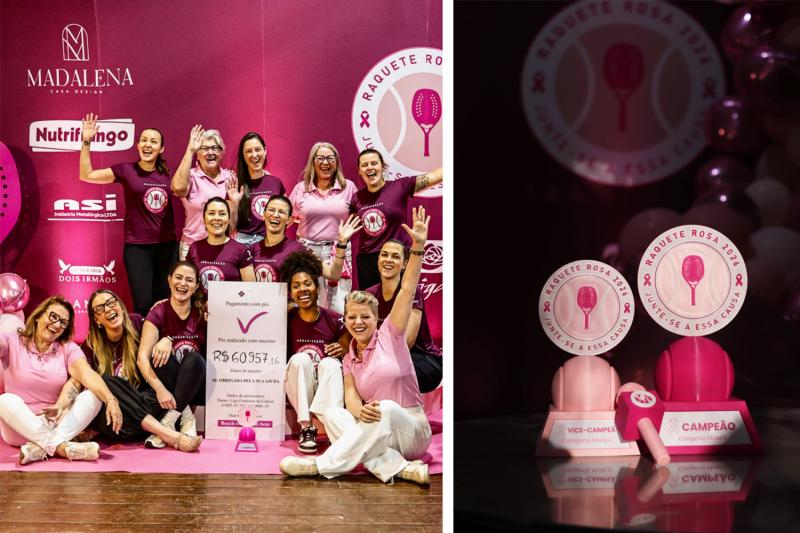 Raquete Rosa 2026 arrecada R$ 60,9 mil para a Liga Feminina de Combate ao Câncer