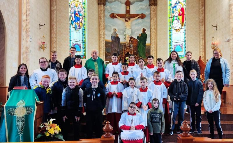 Registro do encontro de coroinhas e martinhas da Paróquia Imaculada Conceição, de Morro Reuter, realizado no dia 16 de julho (Foto: Divulgação)