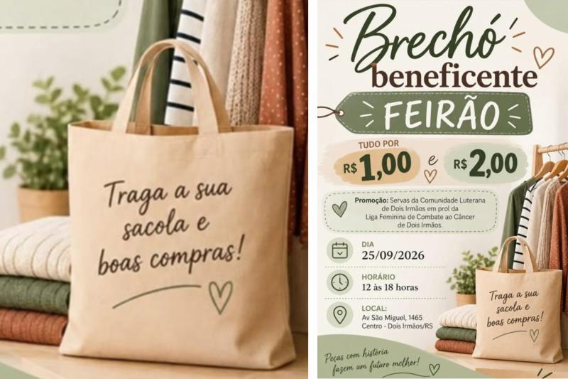 Servas da Comunidade Luterana promovem brechó nesta sexta-feira
