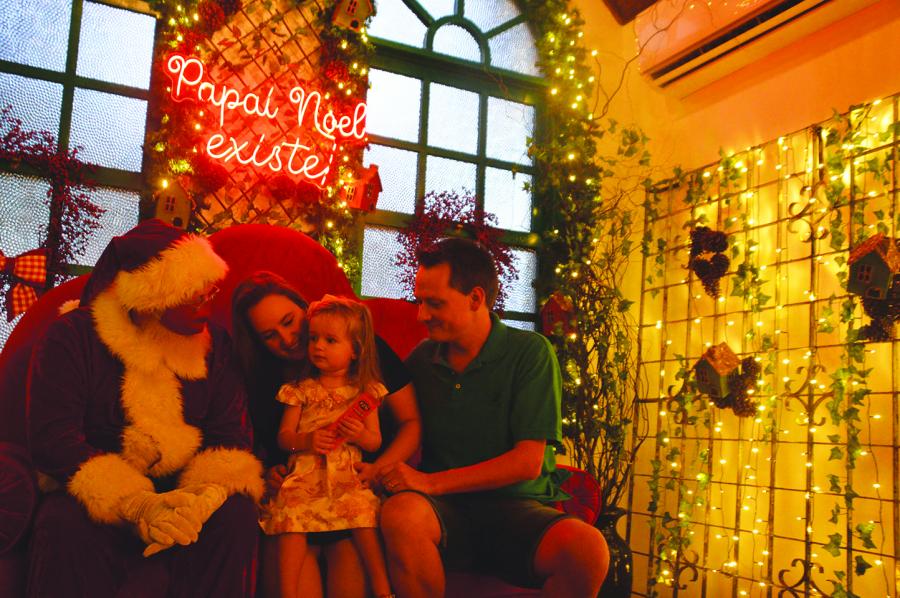 Visitas ao Papai Noel podem ser feitas todos os dias a partir das 19h